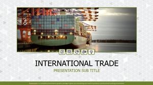 国際貿易物流状況データレポートpptテンプレート