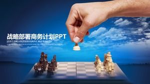Szablon szachy obejmuje strategiczne wdrożenie planowania biznes planu pracy ppt szablon