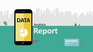 Vector cartoon exquisite and practical european and american style flat universal data analysis report ppt template