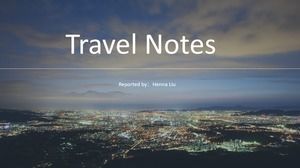 Simple big picture typography European and American style travel diary ppt template