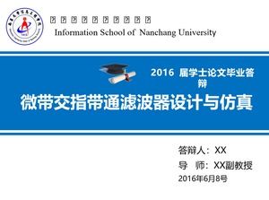 Allgemeine PPT-Vorlage für die Verteidigung von Abschlussarbeiten an der School of Information Engineering der Nanchang University