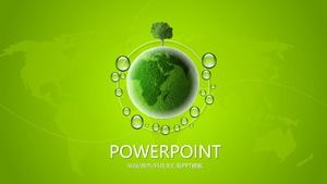 環保設備產品公司綠色地球創意業務工作報告ppt模板