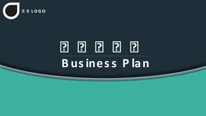 Płaski prosty i przejrzysty szablon projektu biznesowego planu ogólnego planu ppt