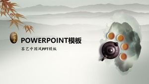 Tea art tea culture introduction and promotion Chinese style ppt template
