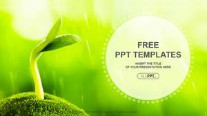 Fresh unearthed sprout spring green fresh spring ppt template (3 sets)
