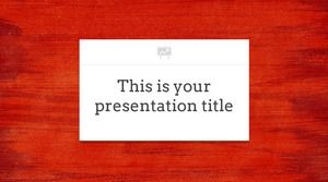 Red wood grain emerged paper creative universal ppt template