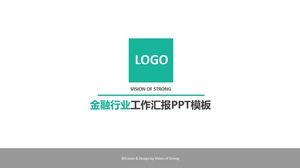Big picture typography simple flat financial work report ppt template