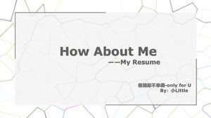 Project engineer minimalist gray tone dynamic personal resume ppt template
