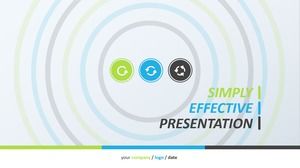 Circle and circle creative blue green fresh simple ppt template