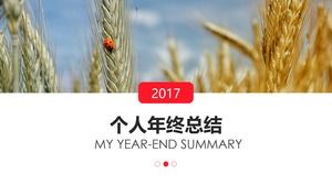Flat atmosphere magazine style personal year-end summary new year plan ppt template