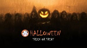 HD large picture variety of Halloween element material free Halloween ppt template
