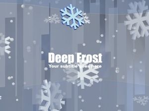 Snowflake deep frozen space background ppt template