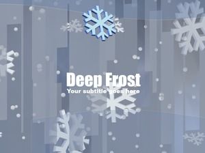 Snowflake deep frozen space background ppt template PowerPoint ...