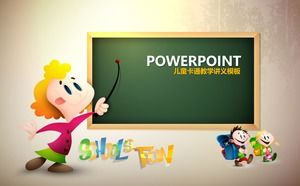 Kinder, die Handout Cartoon Bildung lehren, Kursunterlagen ppt Vorlage unterrichten