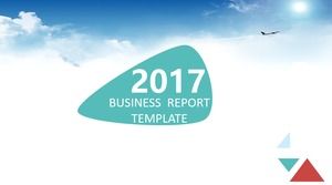 2017大気の実用的なビジネスレポートの概要と作業計画pptテンプレート（完全版）