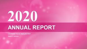 美容美容化妆品市场分析报告粉红色时尚ppt模板