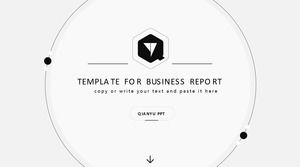 Black and white gray atmosphere business minimalist style work summary ppt template