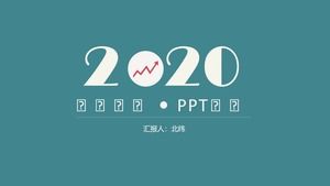 ppt 템플릿 2020 간단하고 평평한 작업 요약