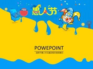 Cartoon Tricky Clown 4.1 April Fools Day Theme PPT Template