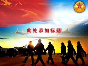 Plantilla de ppt de informe de resumen de trabajo de fuerza aérea piloto de Yingzishuang