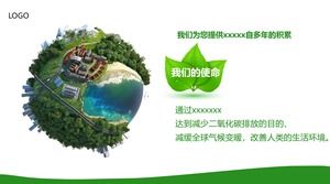 Environmental protection company product service and company presentation ppt template
