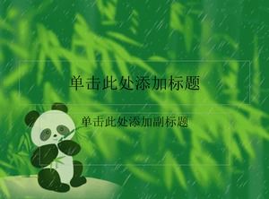 Pandas are springing up-pandas ppt template