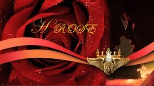 Rose imagen grande plantilla de ppt romántico día de San Valentín