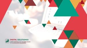다채로운 삼각형 창조적 인 고급 대기 비즈니스 작업 보고서 ppt 템플릿