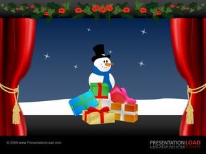 Merry Christmas Christmas dynamic ppt greeting card template