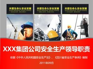 Group company safety production leadership duties report ppt template Group company safety production leadership duties report ppt template