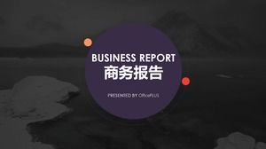 Black purple noble style simple tall business report ppt template