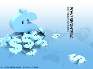 Tanda dolar menumpuk template ppt bisnis keuangan yang sederhana dan menyegarkan