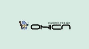 Modèle ppt de film promotionnel d'entreprise d'animation complète de la plate-forme OHICN