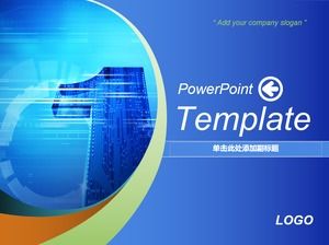 NO.1 electronic technology company blue ppt template
