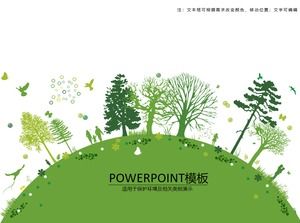 Earth, our beautiful home together-green theme of protecting the environment ppt template