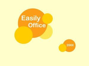 Cercul portocaliu creativ șablon minimalist ppt de afaceri proaspăt