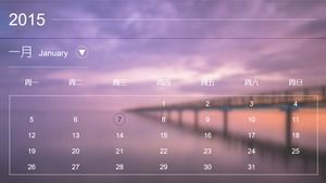 Trzy szablony ppt kalendarza w stylu IOS 2015