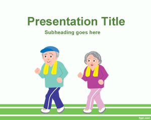 Yaşlı Atletler PowerPoint Şablon