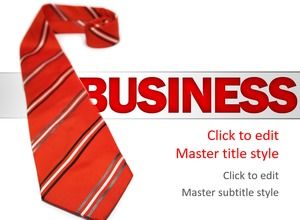 Business red tie business ppt mode