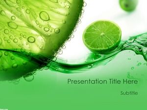 Lime and water cool summer ppt template