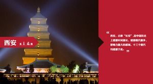 Historyczne i kulturowe miasto Xi'an szablon ppt