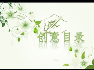 Green Leaf Spring ist eine stark elegante Spring Green Creative Dynamic Directory Ppt-Vorlage