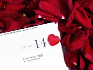 Rose lover 14 de febrero plantilla de ppt del día de san valentín