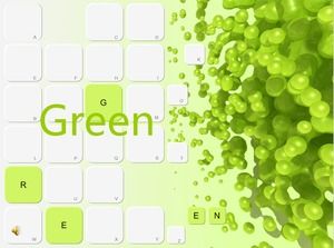Modèle ppt de thème environnemental créatif de clavier dynamique