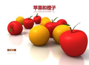 Modèle ppt de fruits orange pomme