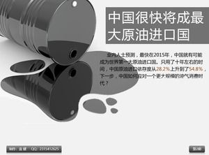 China pronto se convertirá en la mayor plantilla ppt importadora de petróleo crudo del informe de análisis del mercado internacional de petróleo crudo