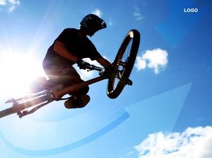 Mountain bike extreme sports ppt template