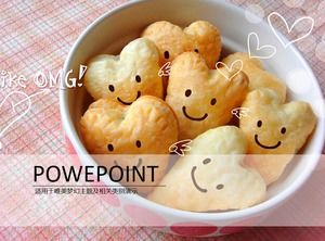 Cute warm love casual small food ppt template