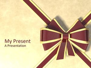 Gift knot ppt template