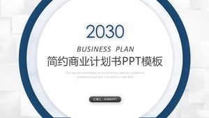 Niebieskie koło tło biznes plan finansowania PPT szablon